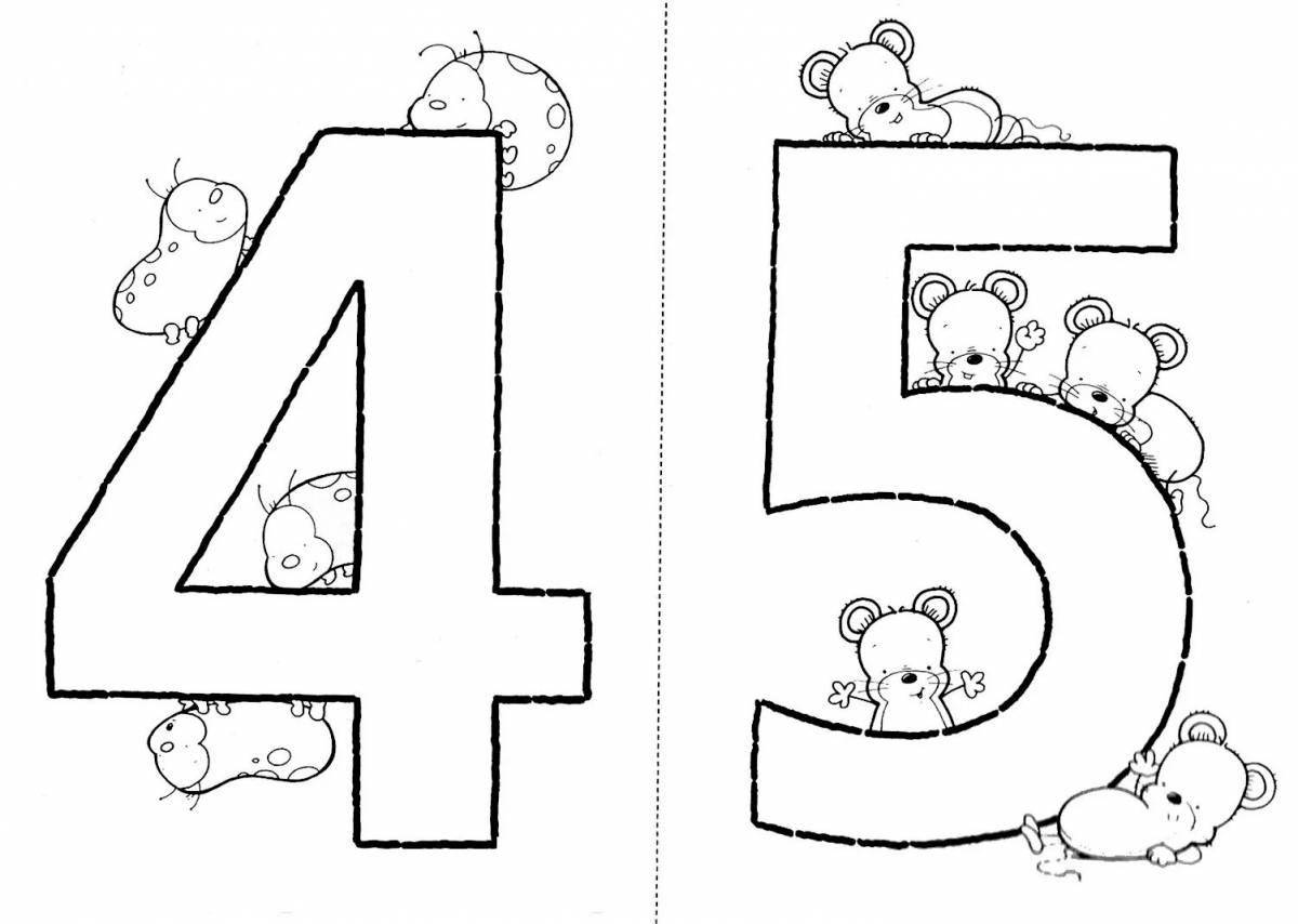 Luminous coloring pages with page numbers