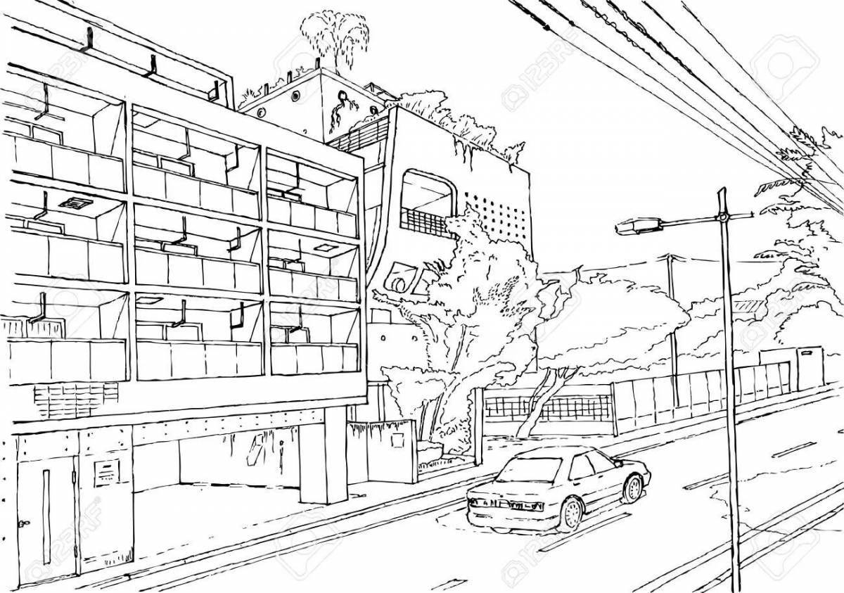 Photo Tokyo exotic coloring book