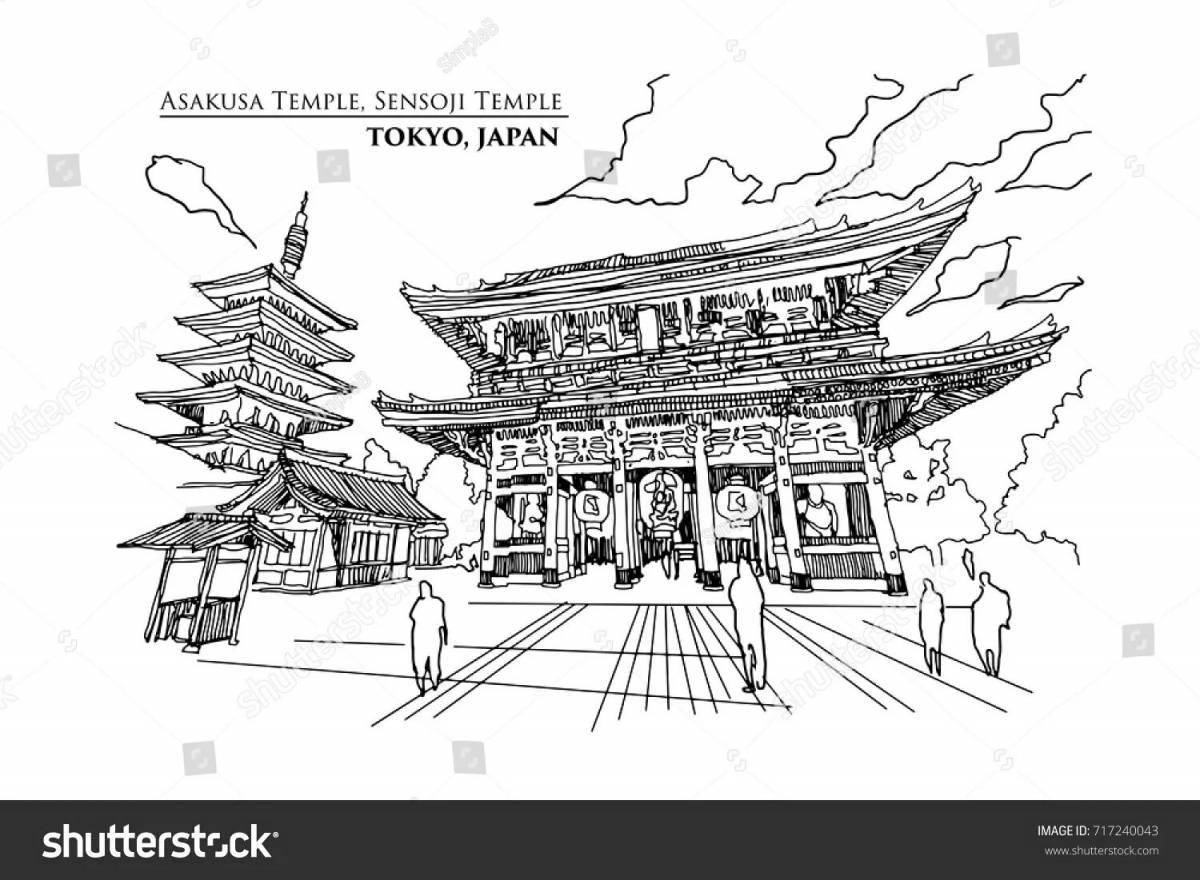 Tokyo amazing coloring page