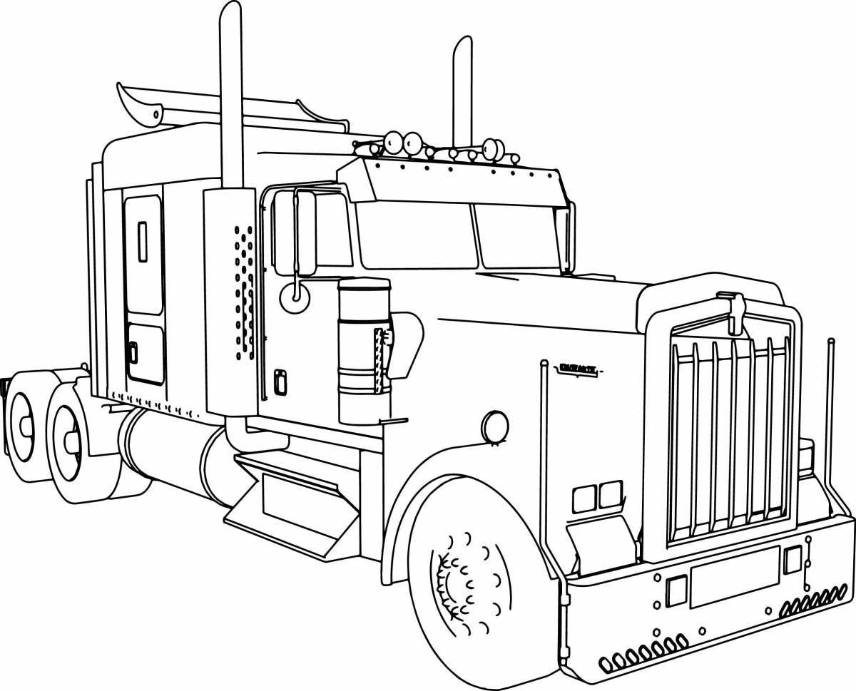 Sparkly trailer coloring page