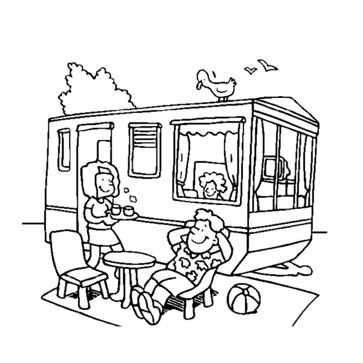 Bold trailer coloring page