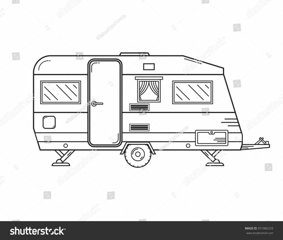 Creative trailer coloring page