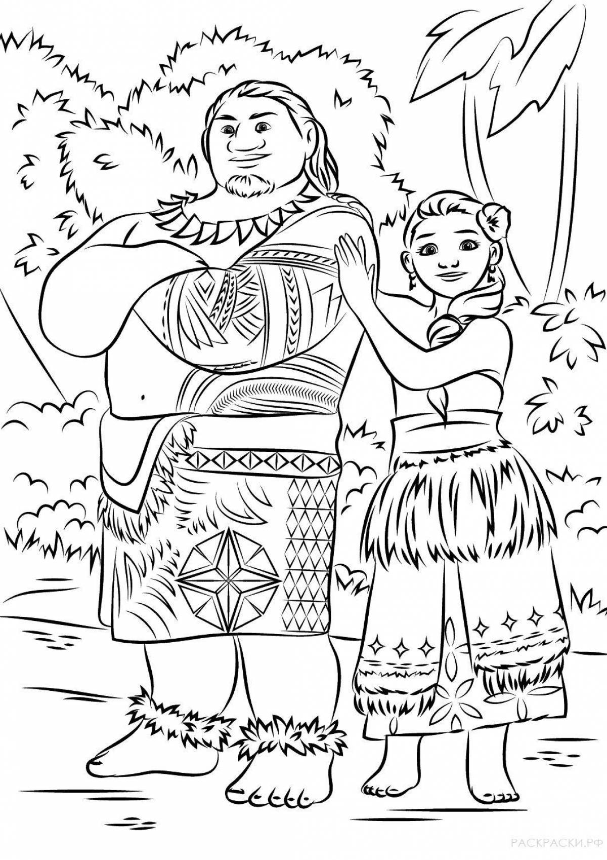 Moana coloring book for kids