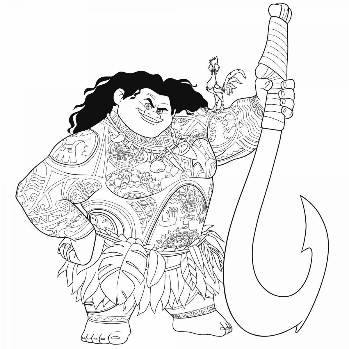 A wonderful moana coloring book for kids