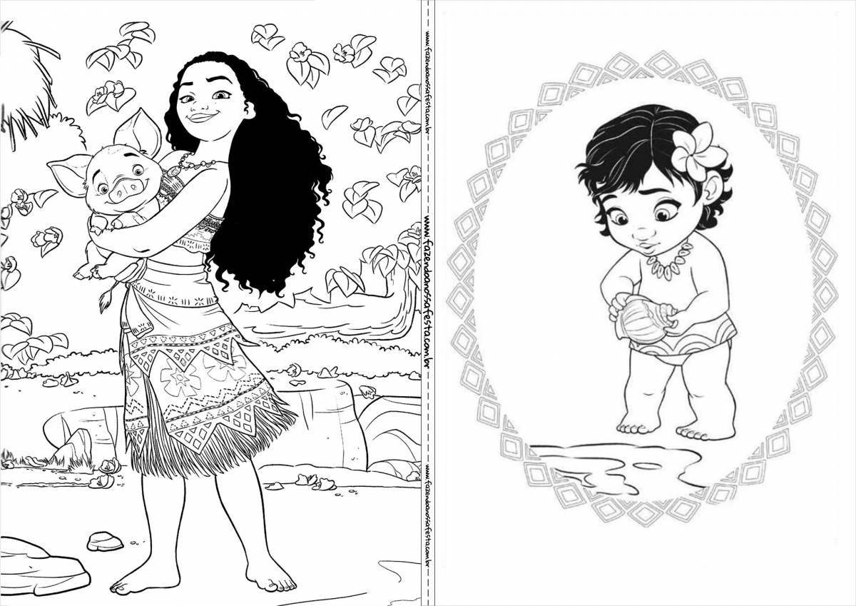 Outstanding moana coloring book for kids