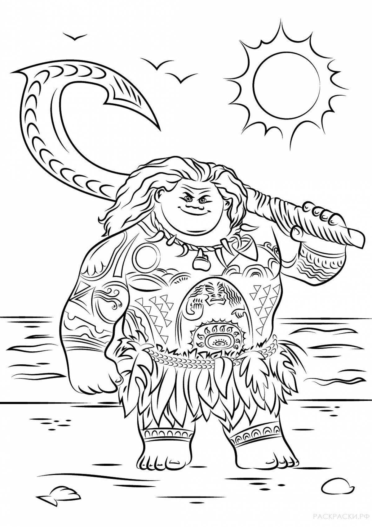 Moana coloring book for kids