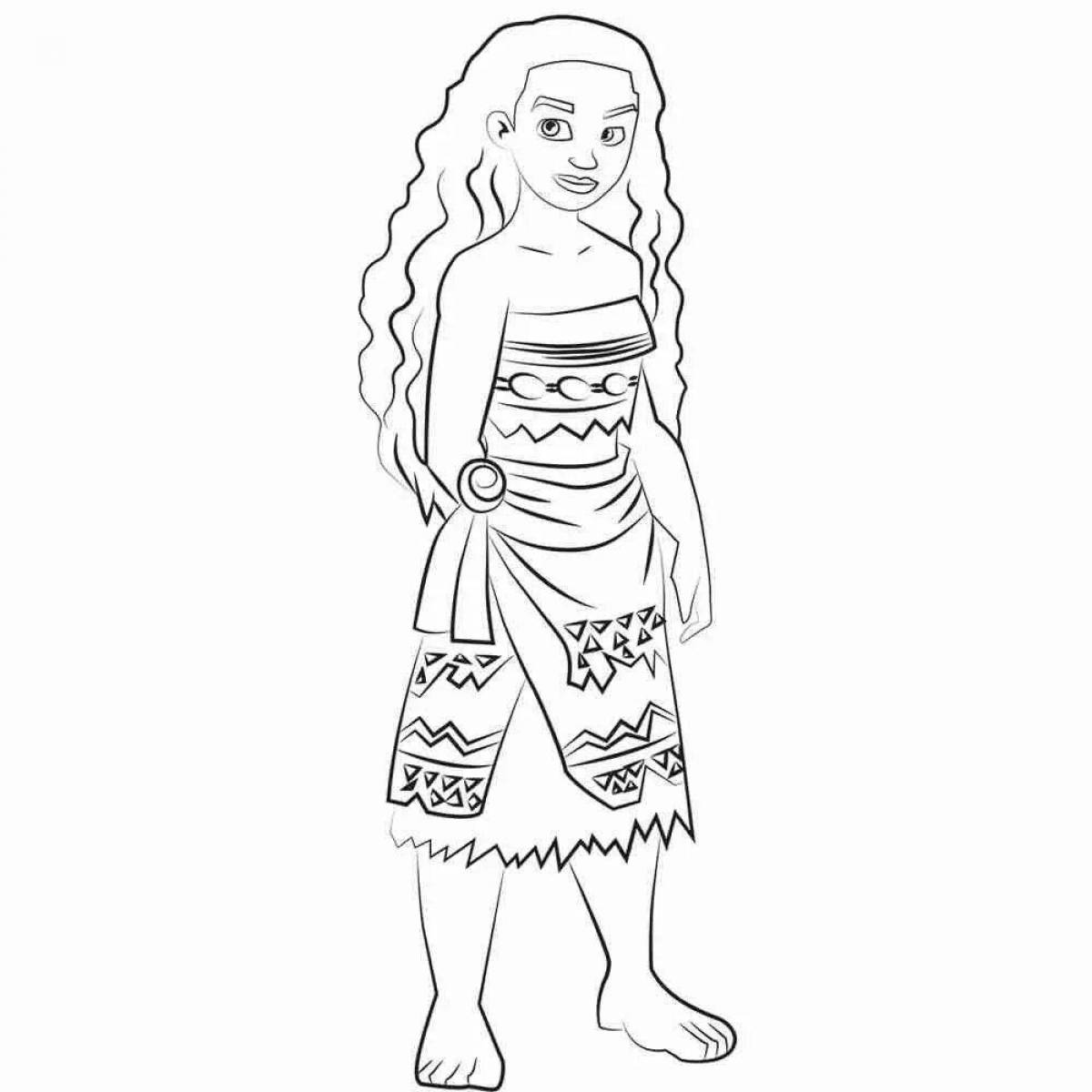 Shining moana coloring book for kids