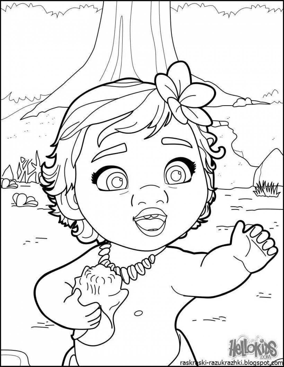 Moana fun coloring book for kids