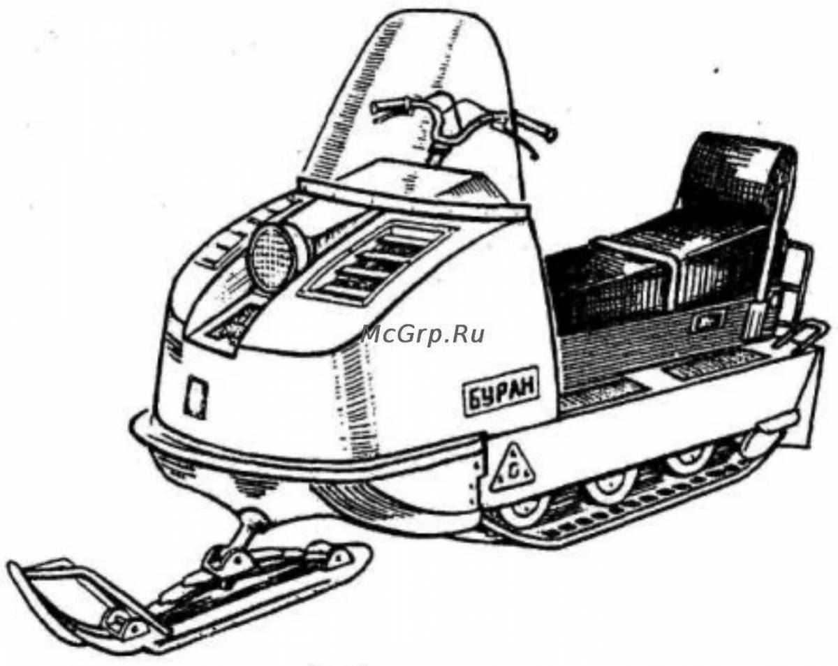 Adorable blizzard coloring page