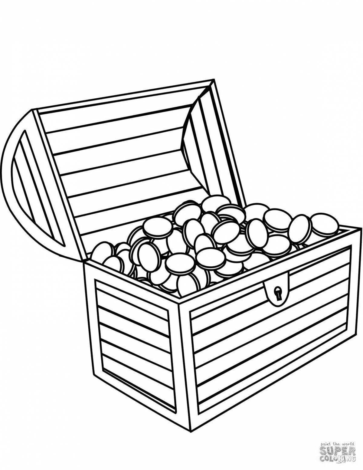Shiny treasure coloring book