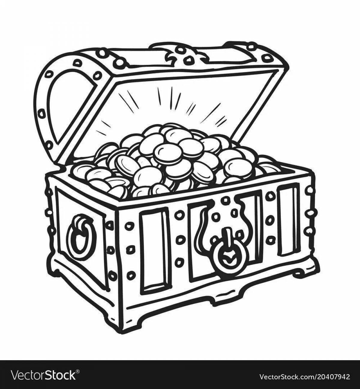 Exalted treasure coloring page