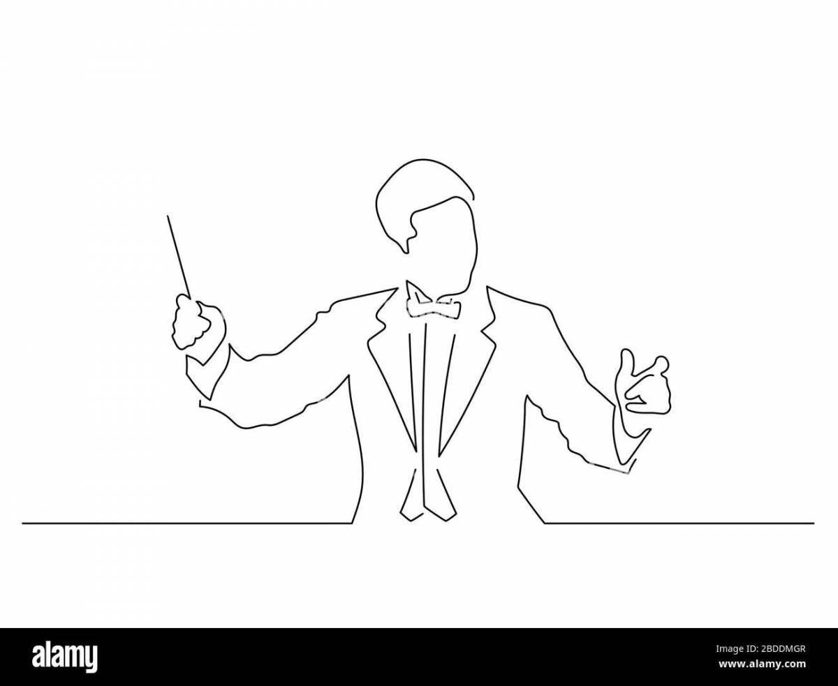 Radiant conductor coloring page