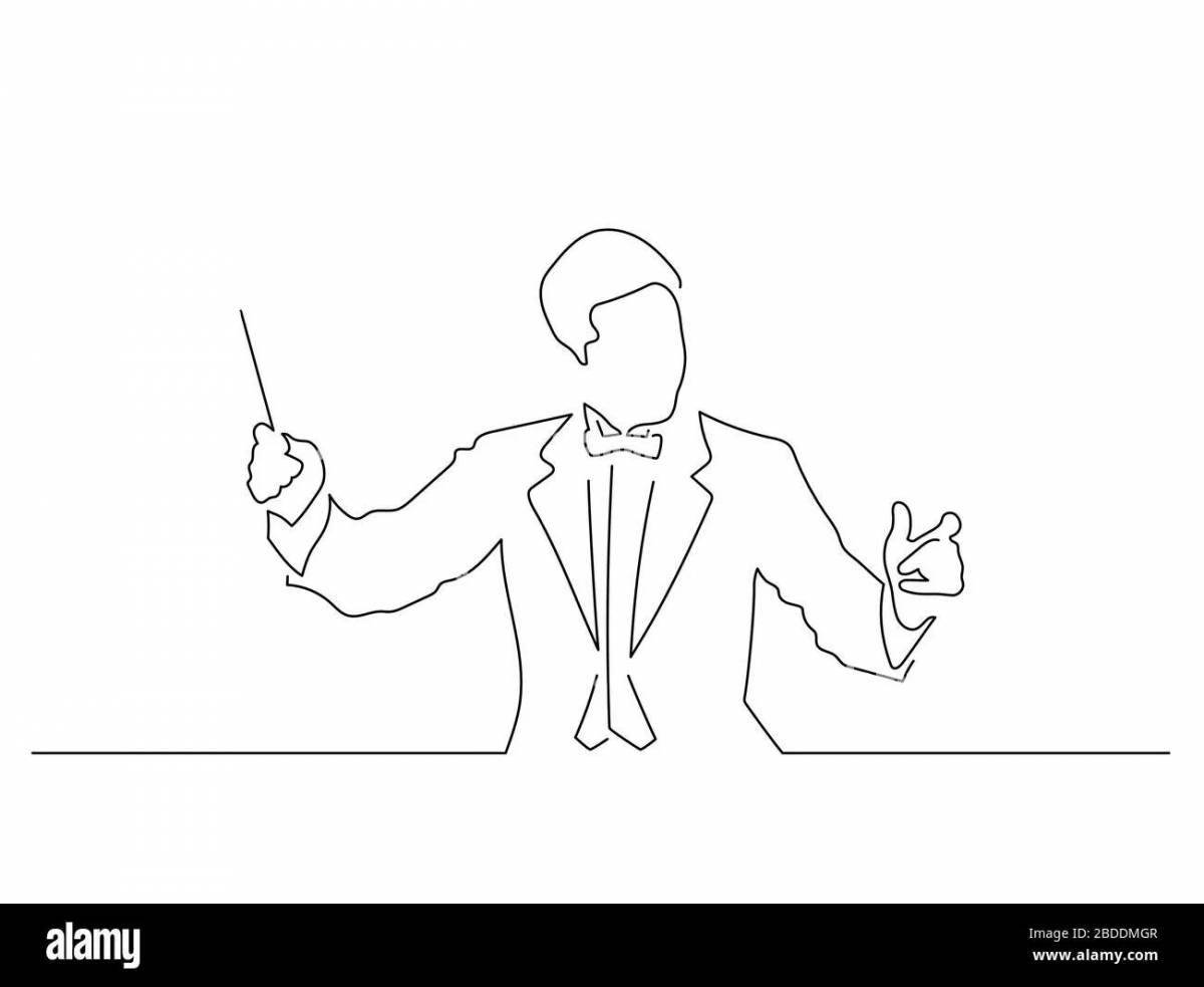 Photo Radiant conductor coloring page