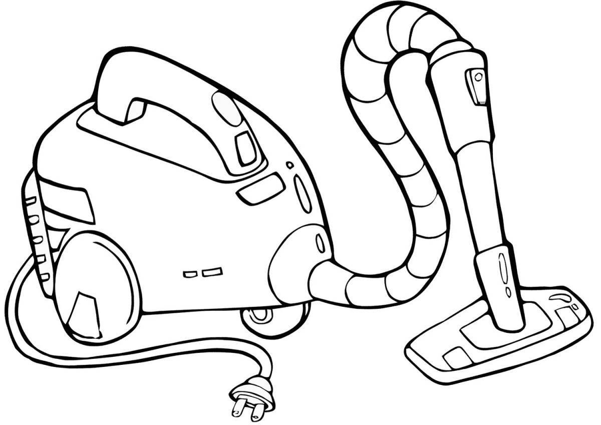 Creative coloring pages of household appliances for kindergarten