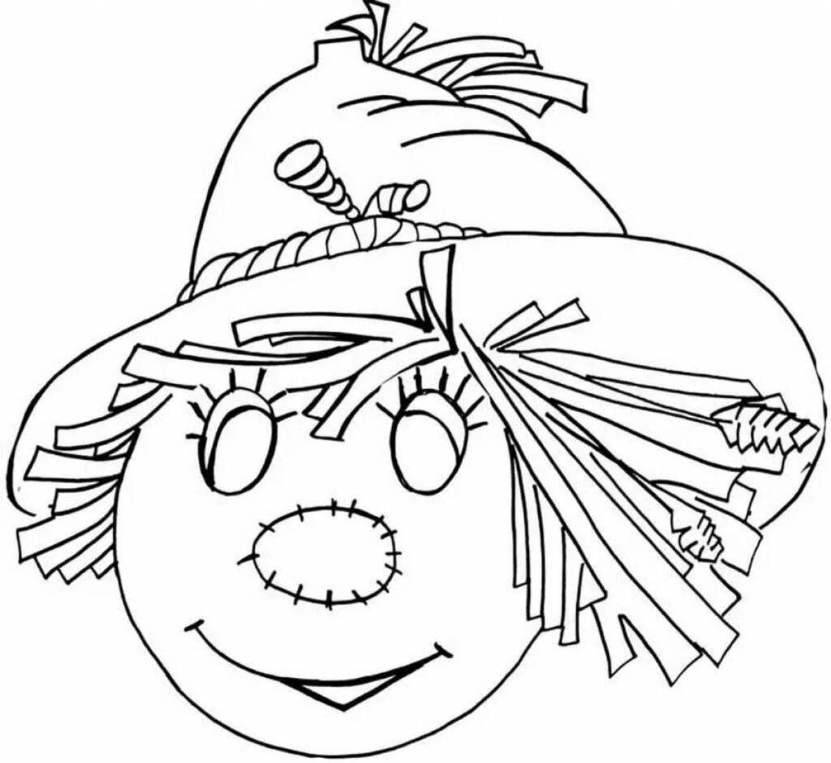 Adorable scarecrow coloring book