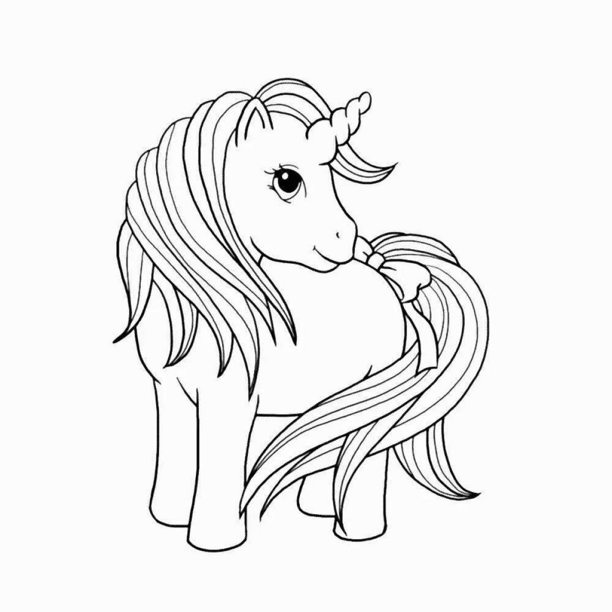 Unicorn sky coloring book