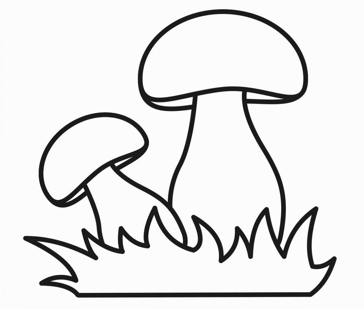 Luminous champignon coloring pages