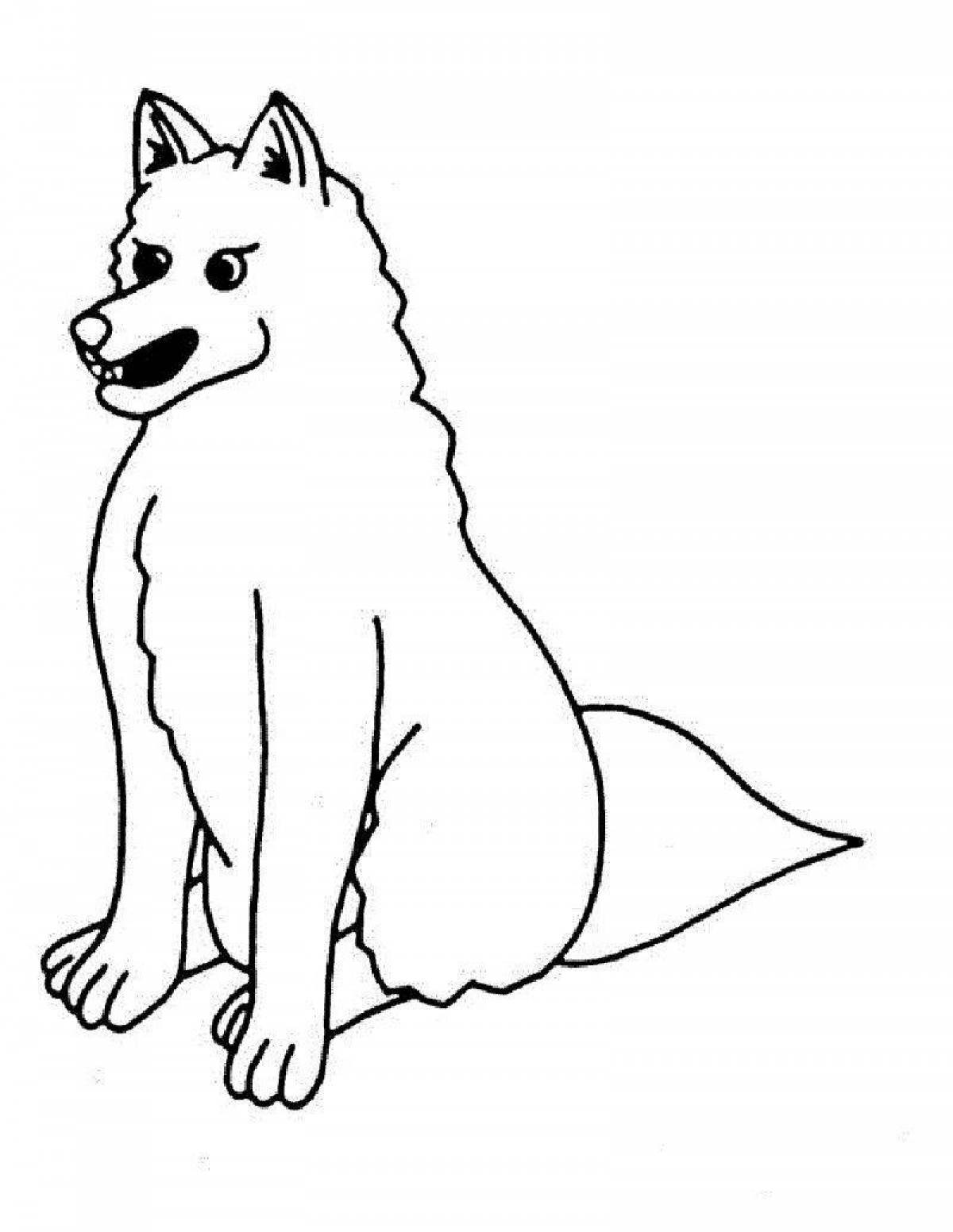 Photo Naughty coyote coloring page