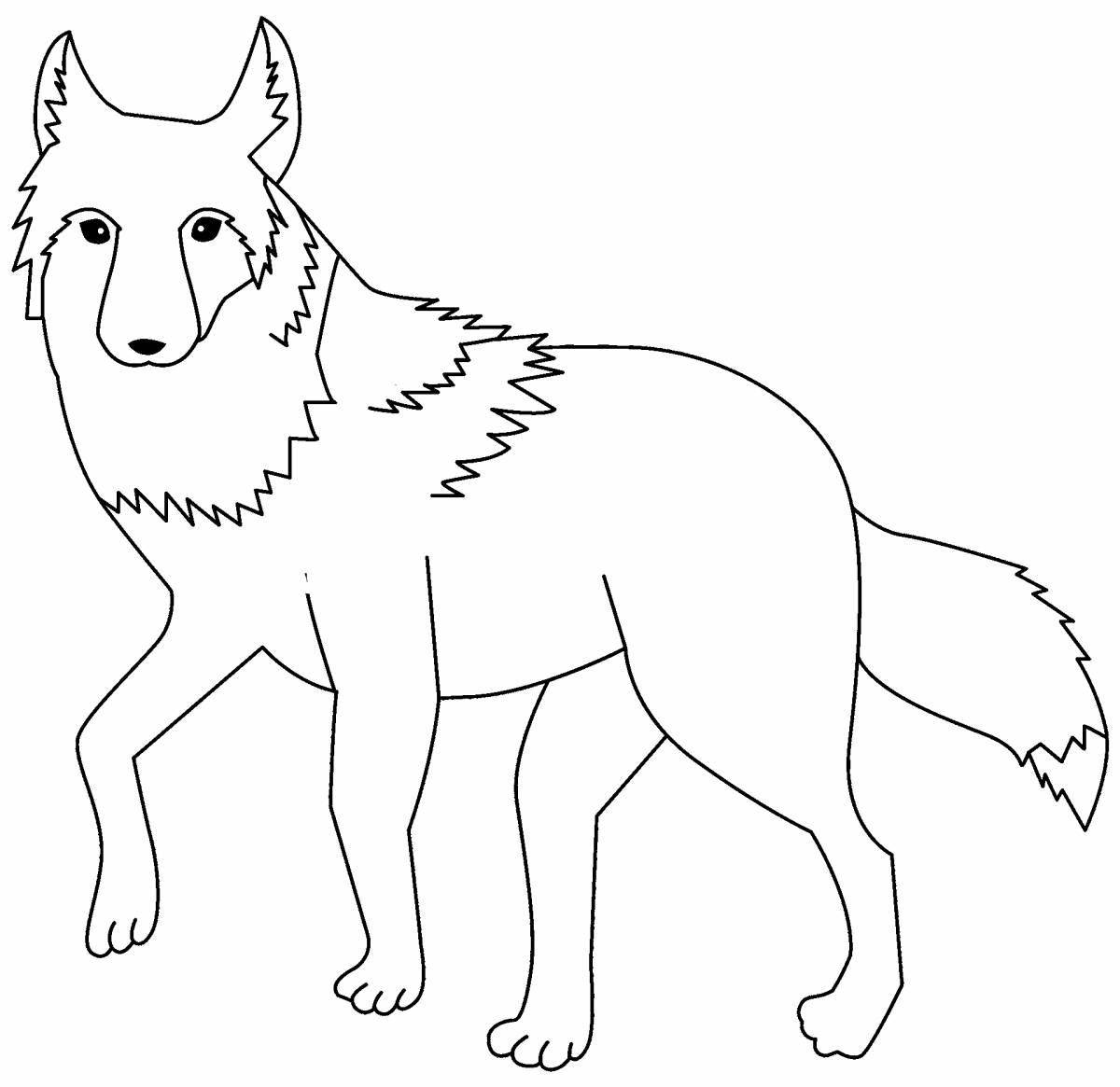 Coloring book beckoning coyote