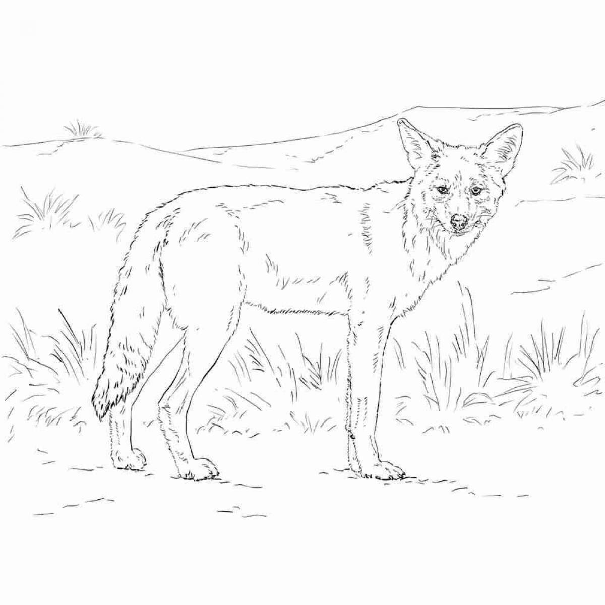 Adorable coyote coloring book