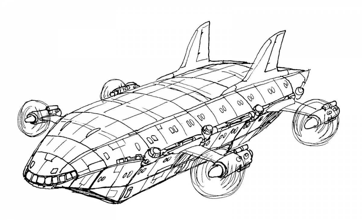 Coloring page magnificent starship