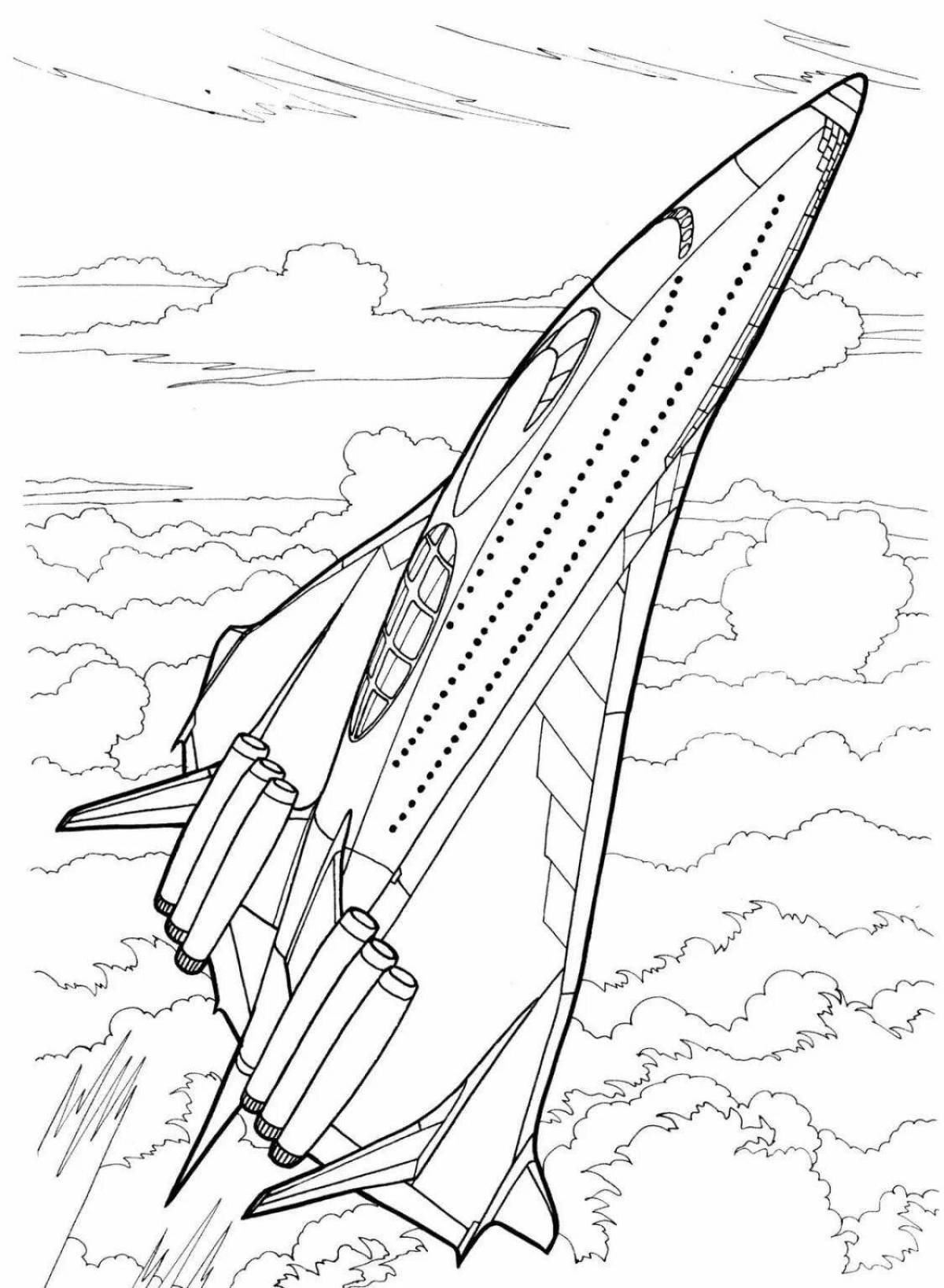 Exquisite starship coloring page