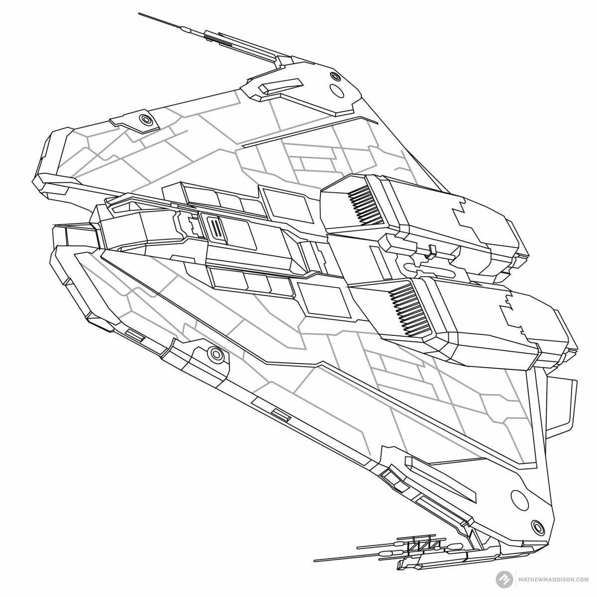 Flawless Starship coloring page