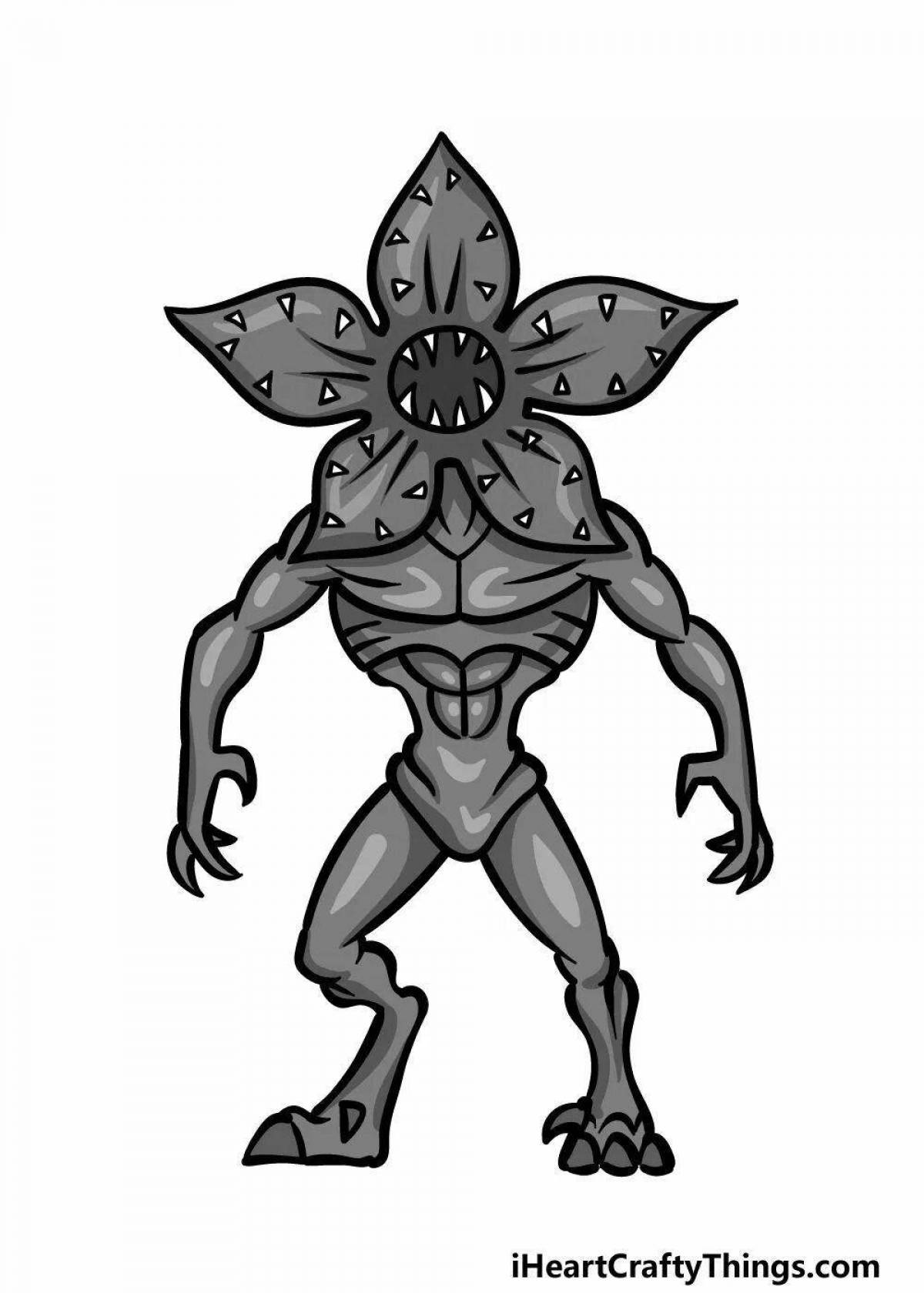 Fabulous demogorgon coloring page