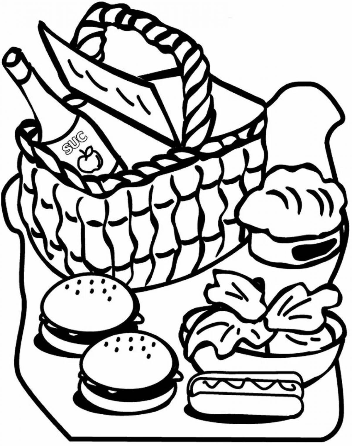 Picnic basket with food #15