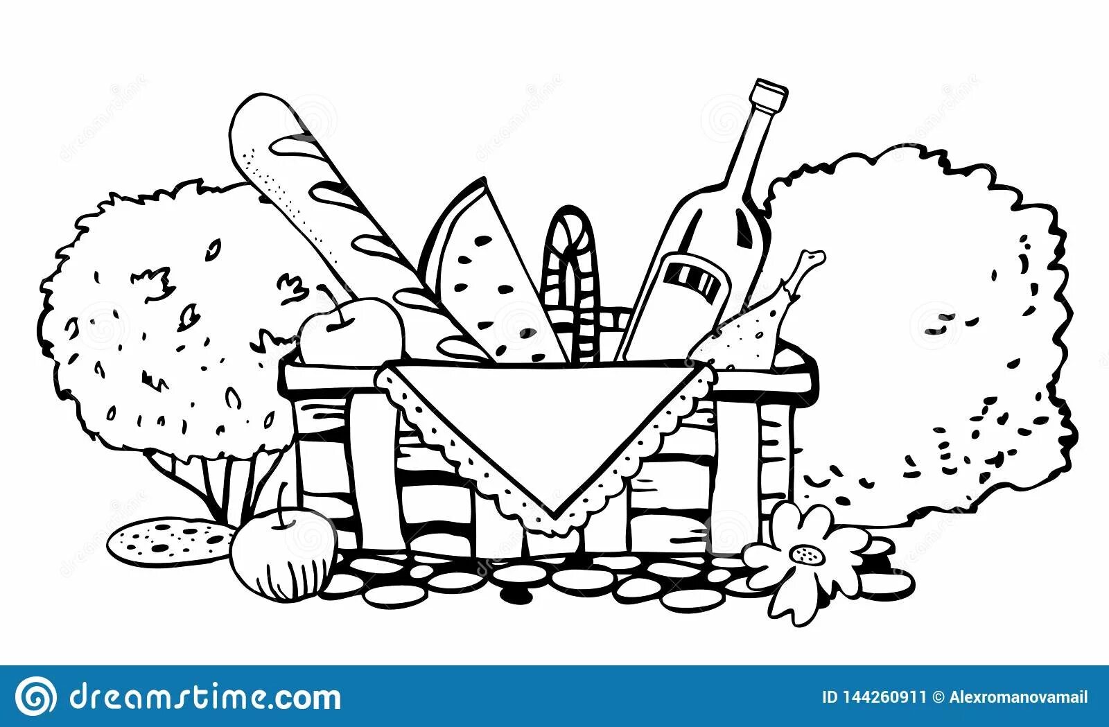 Photo Picnic basket with food #17