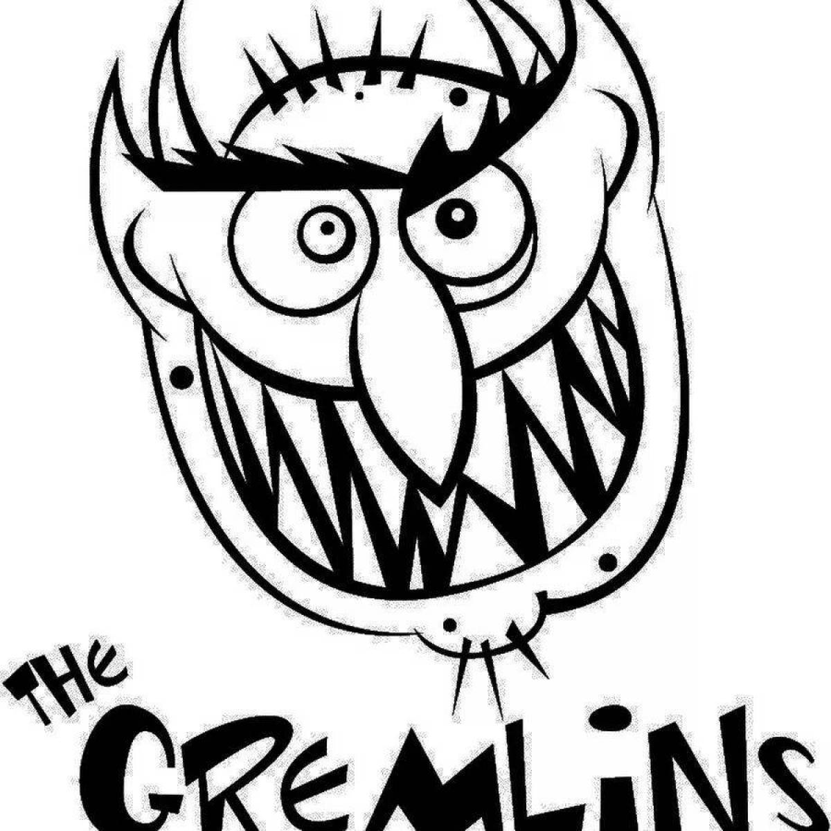 Colorful gremlins coloring pages