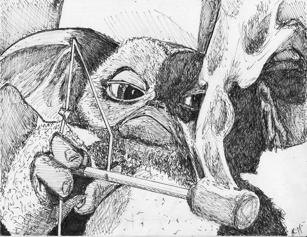 Zani gremlins coloring page