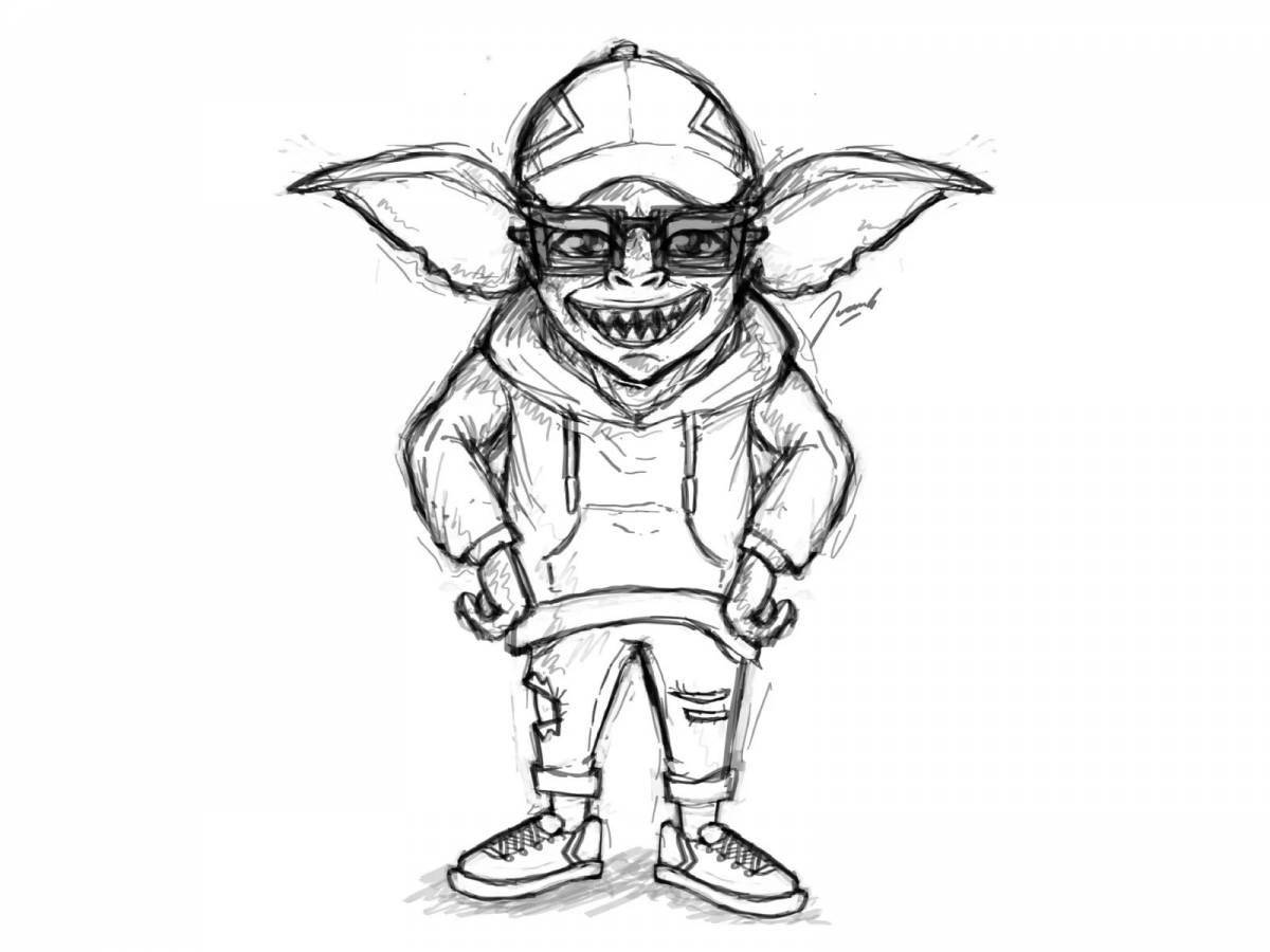 Amazing gremlins coloring page