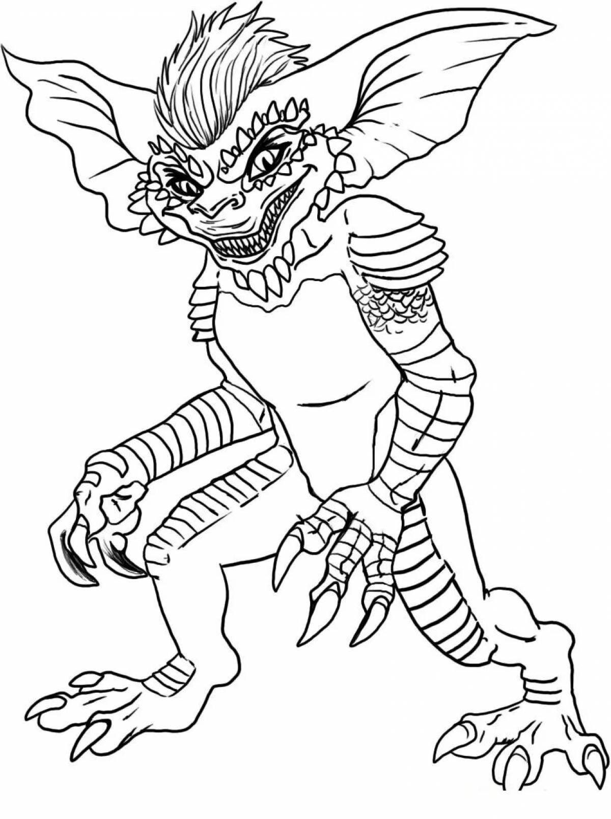 Delightful gremlin coloring pages