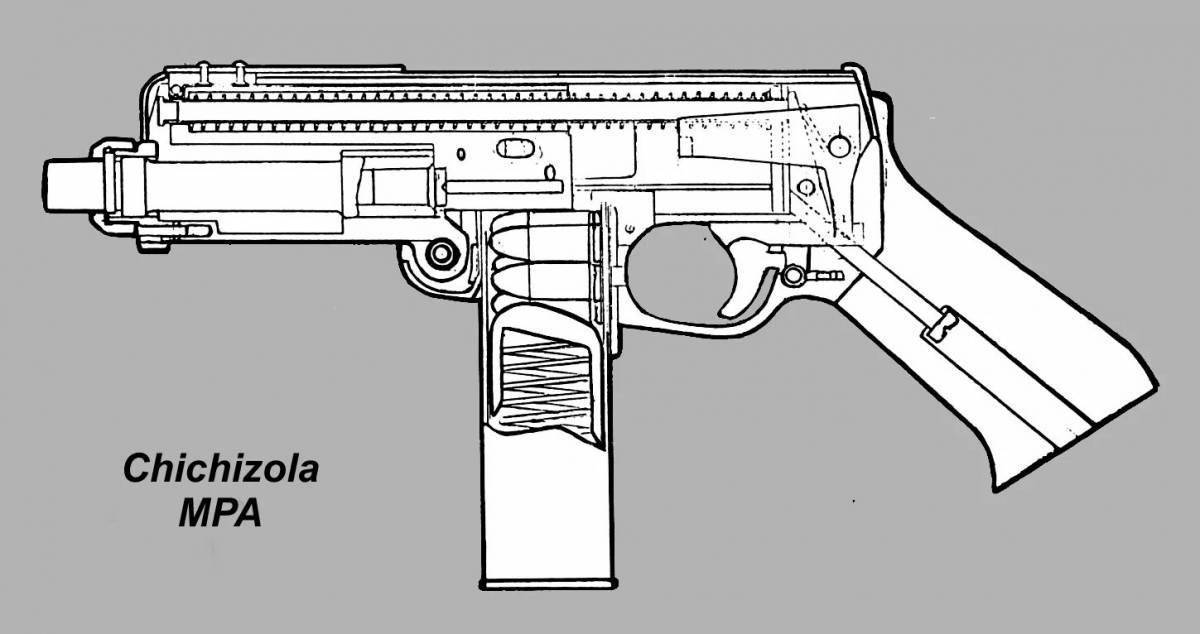 Легкий чертеж пистолета