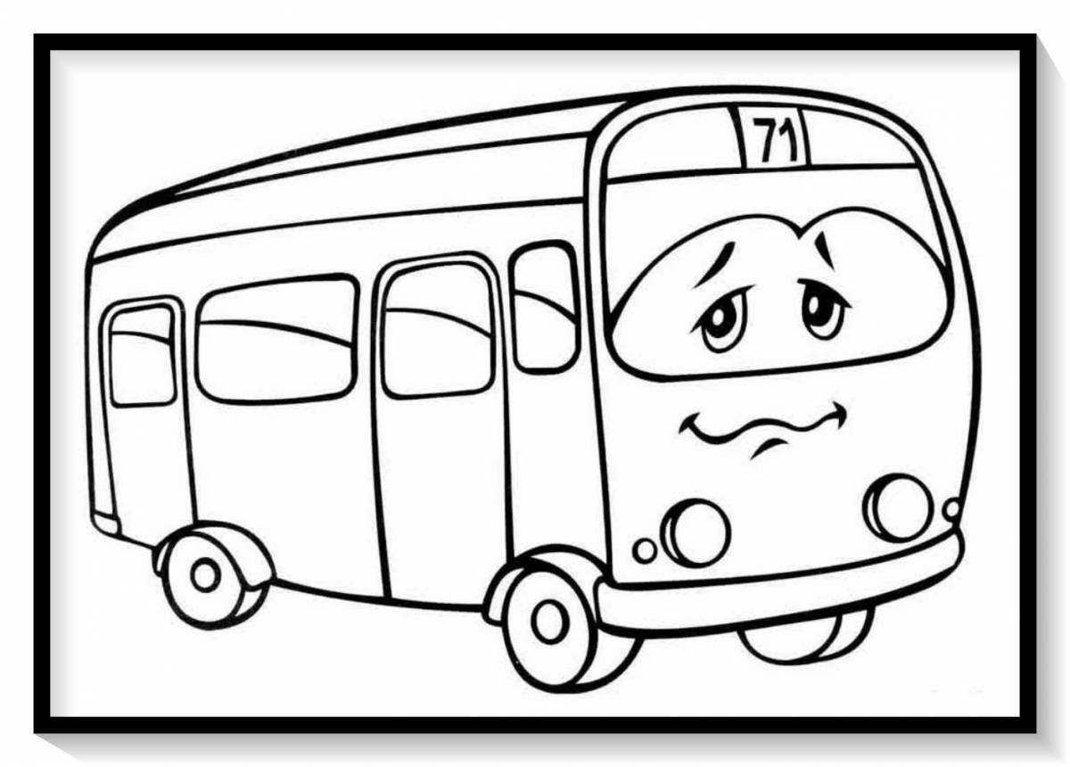 Автобус для раскрашивания для детей