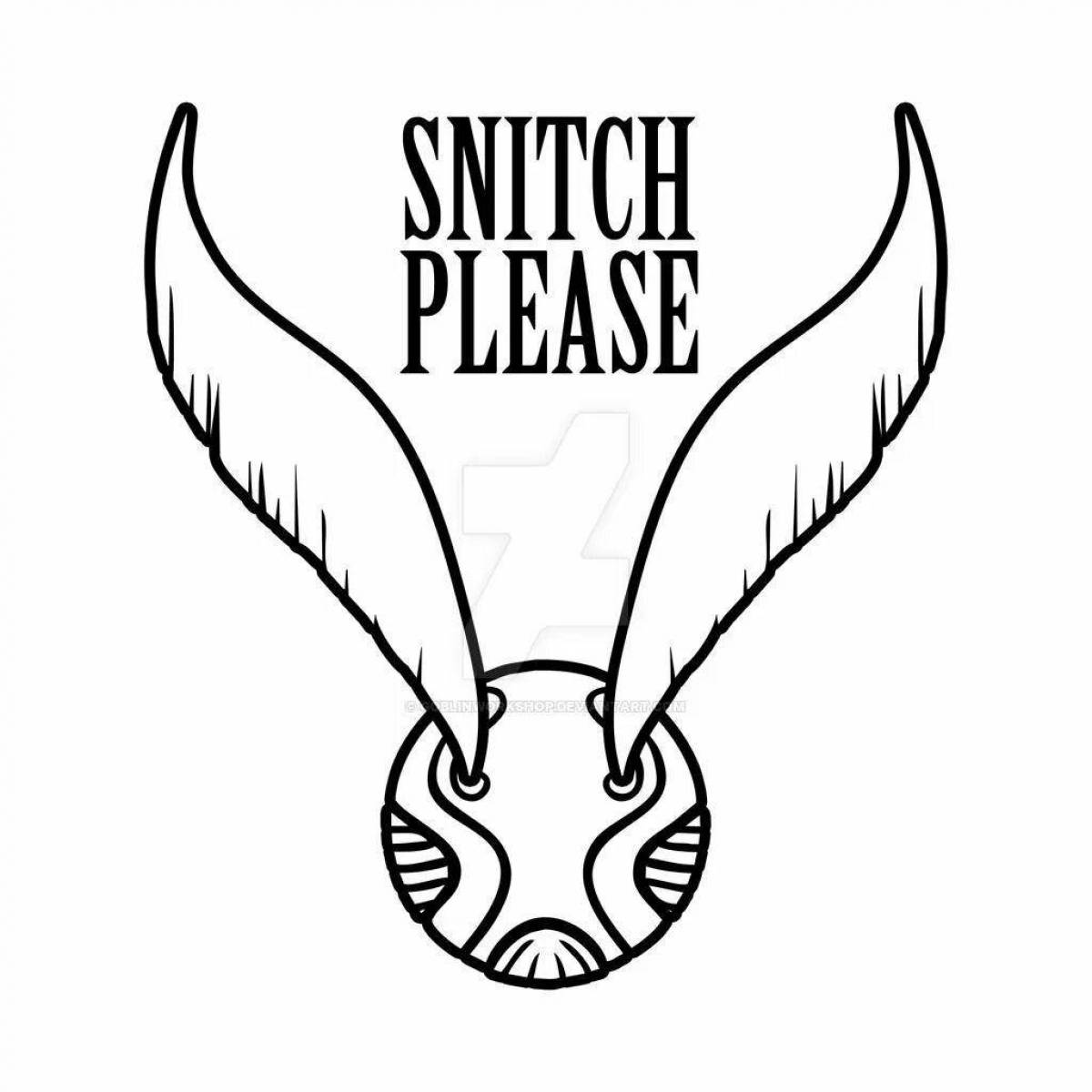 Snitch humorous coloring book