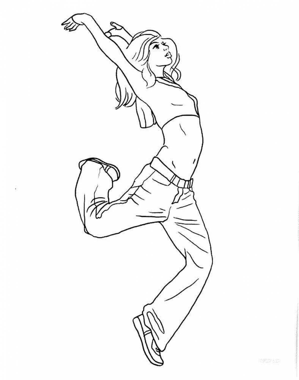 Animated choreographer coloring page
