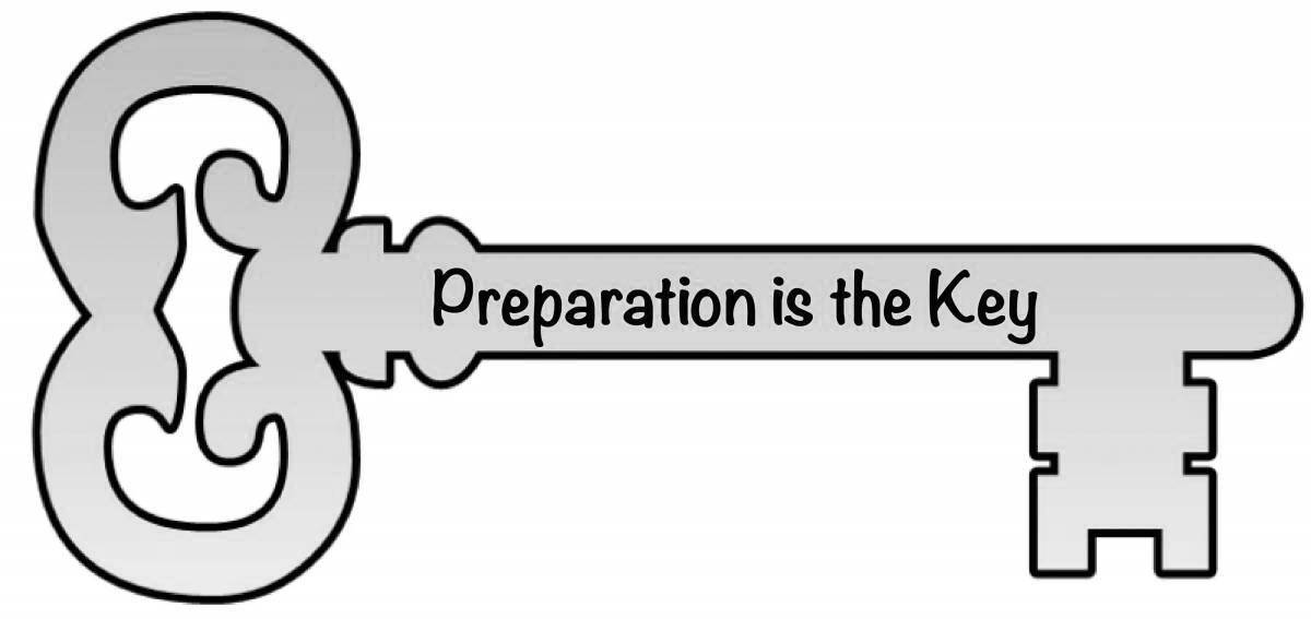 Glowing golden key coloring book for kids