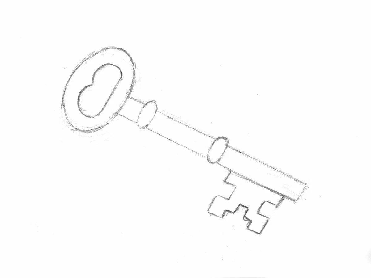 Outstanding golden key coloring book for kids