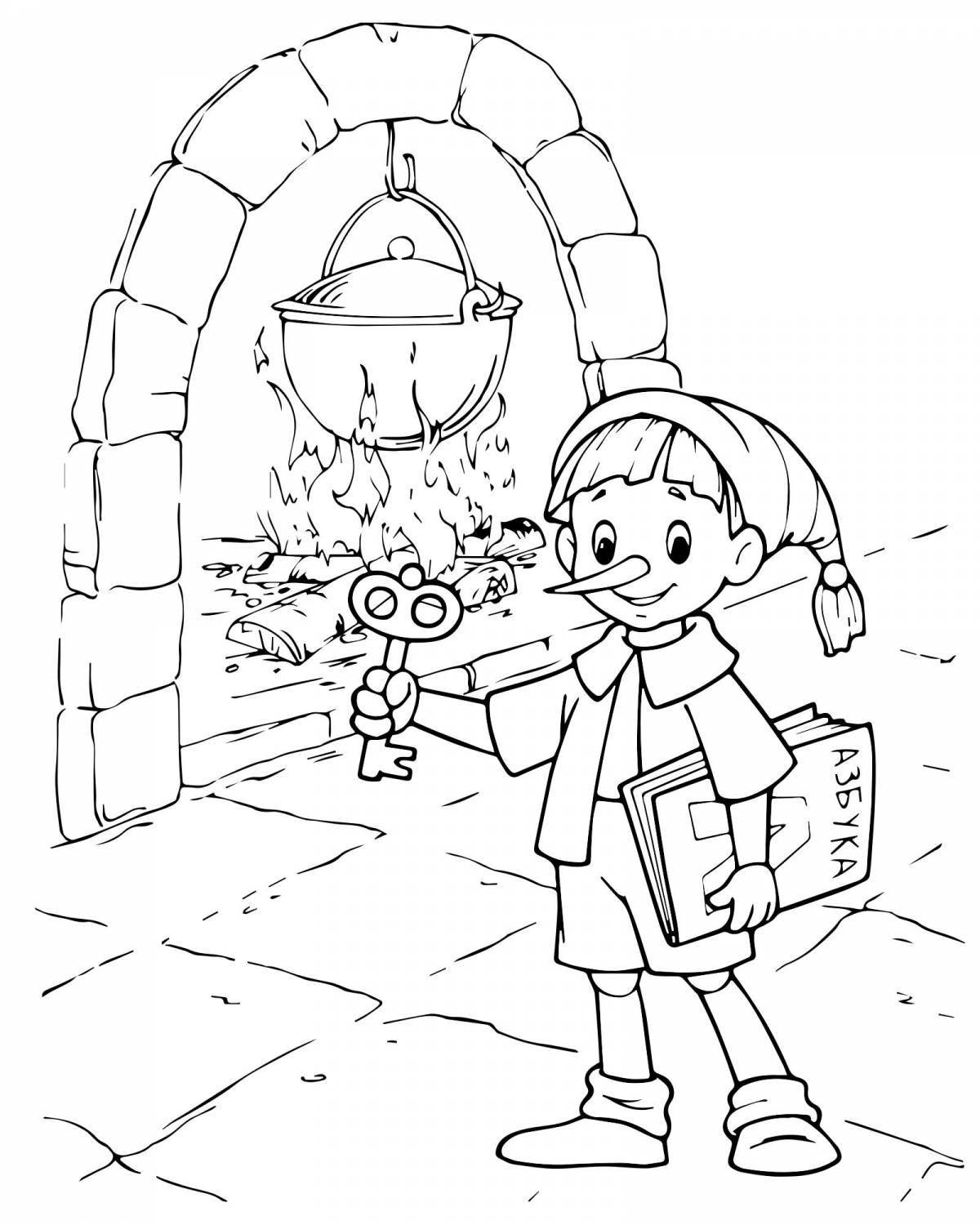 Great golden key coloring book for kids