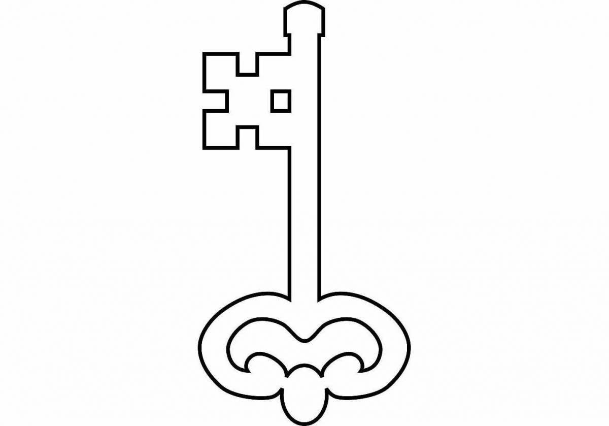 Incredible golden key coloring book for kids