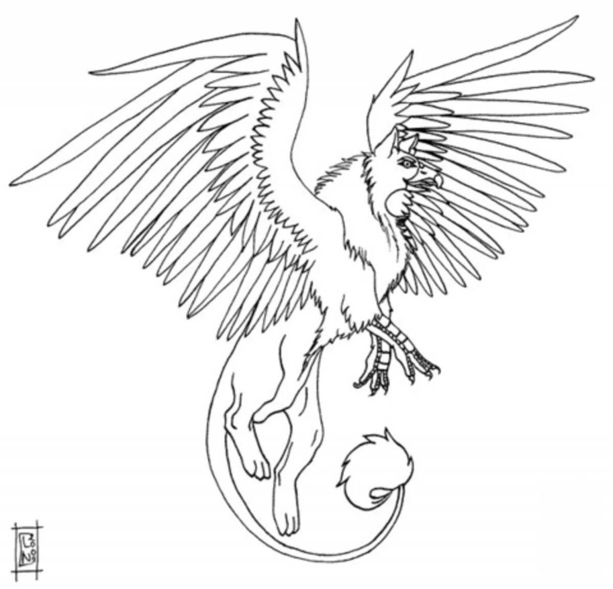 Great hippogriff coloring book