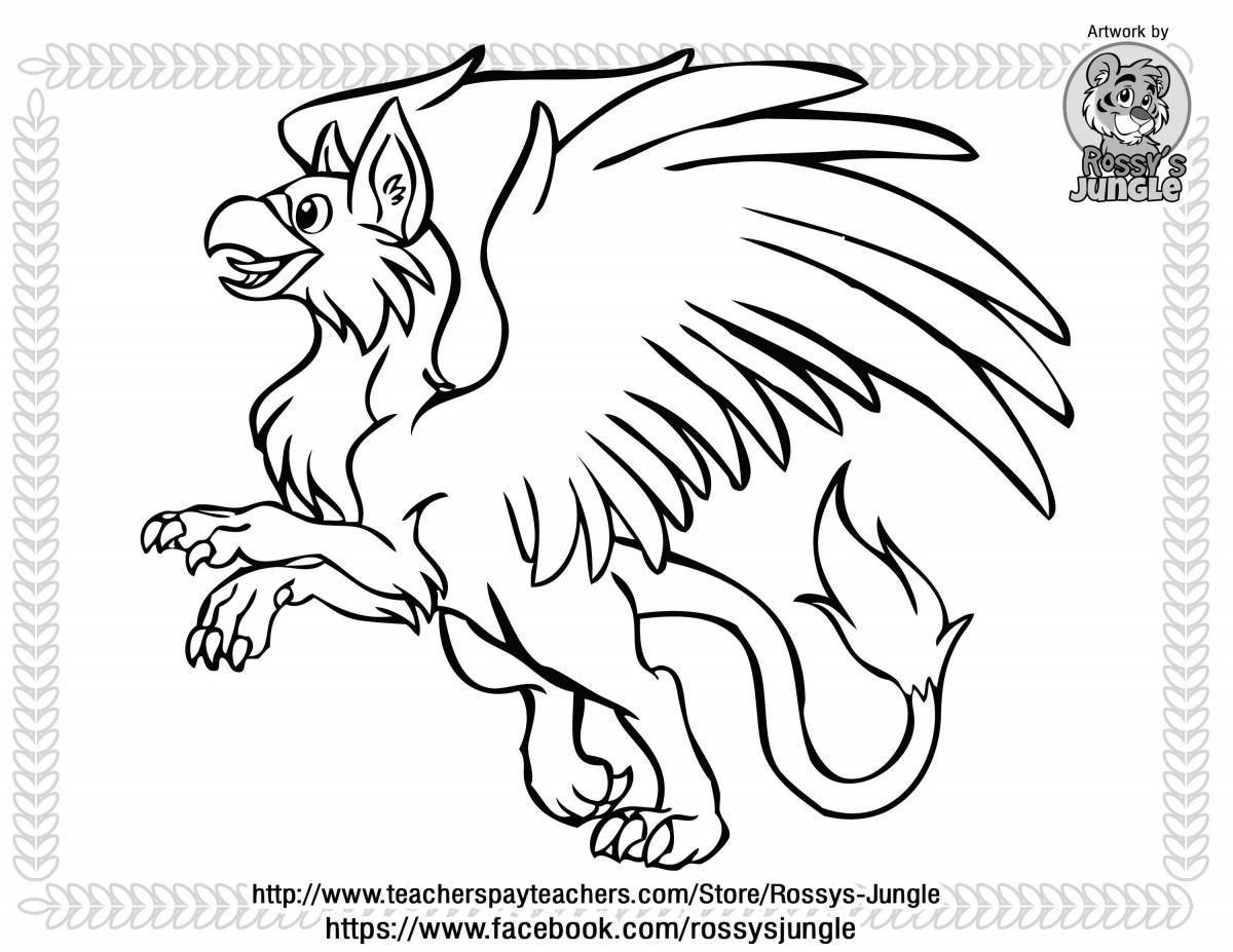 Shiny hippogriff coloring book