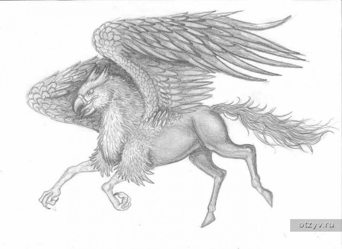 Royal hippogriff coloring book