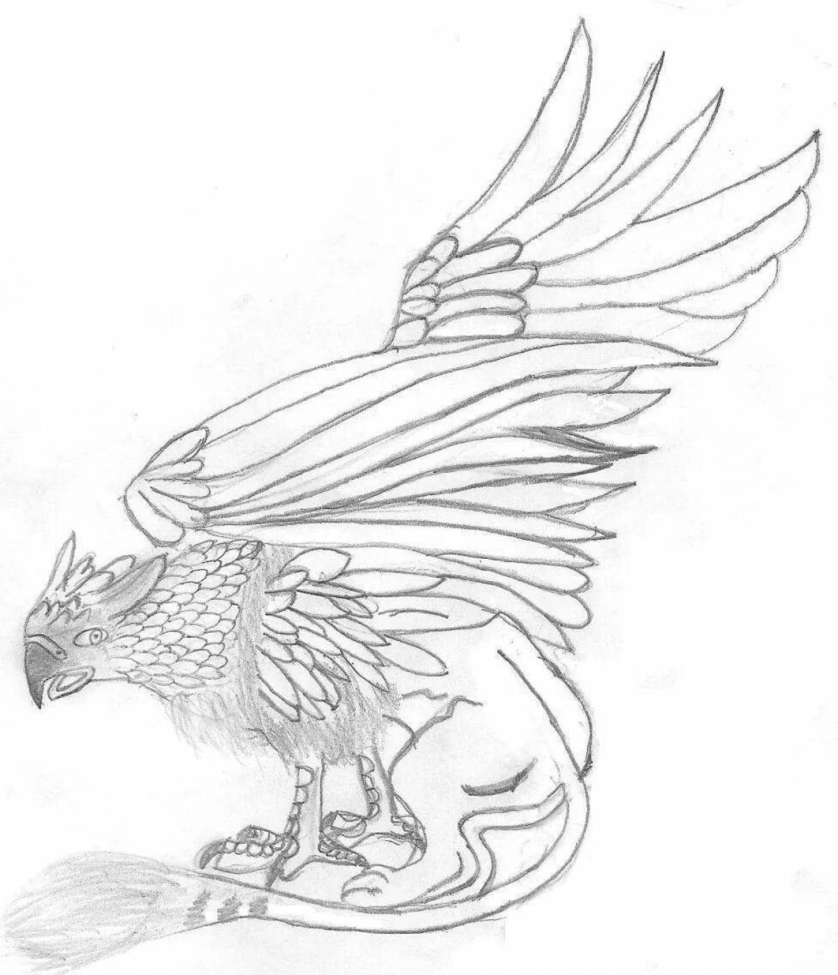 Sublime coloring page hippogriff