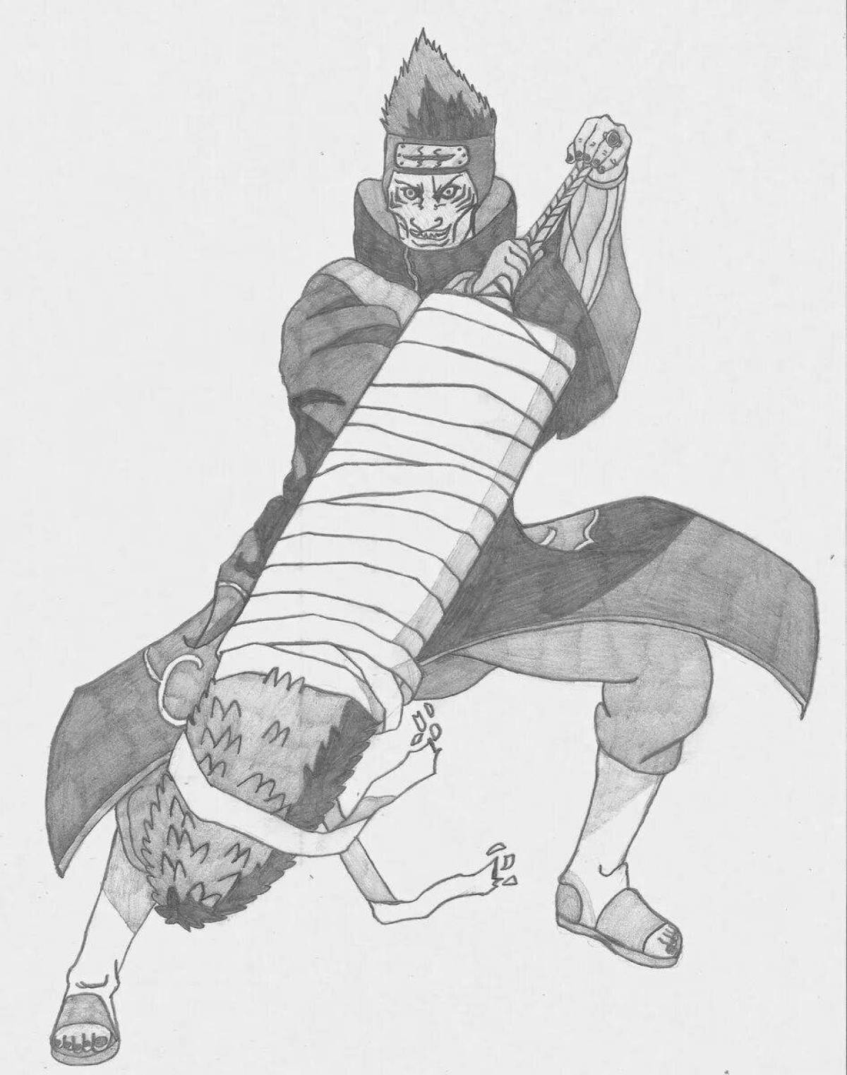 Игривая раскраска кисаме