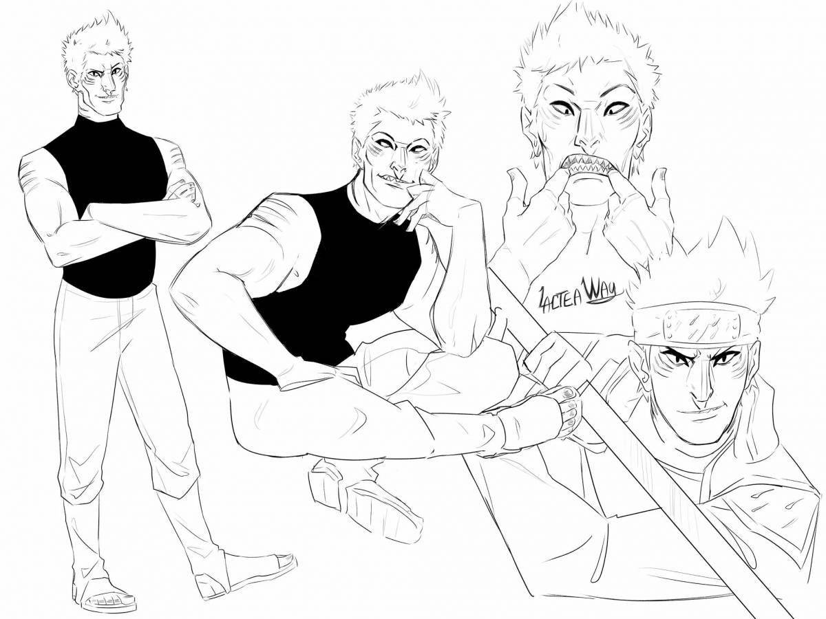 Раскраска сияющий кисаме