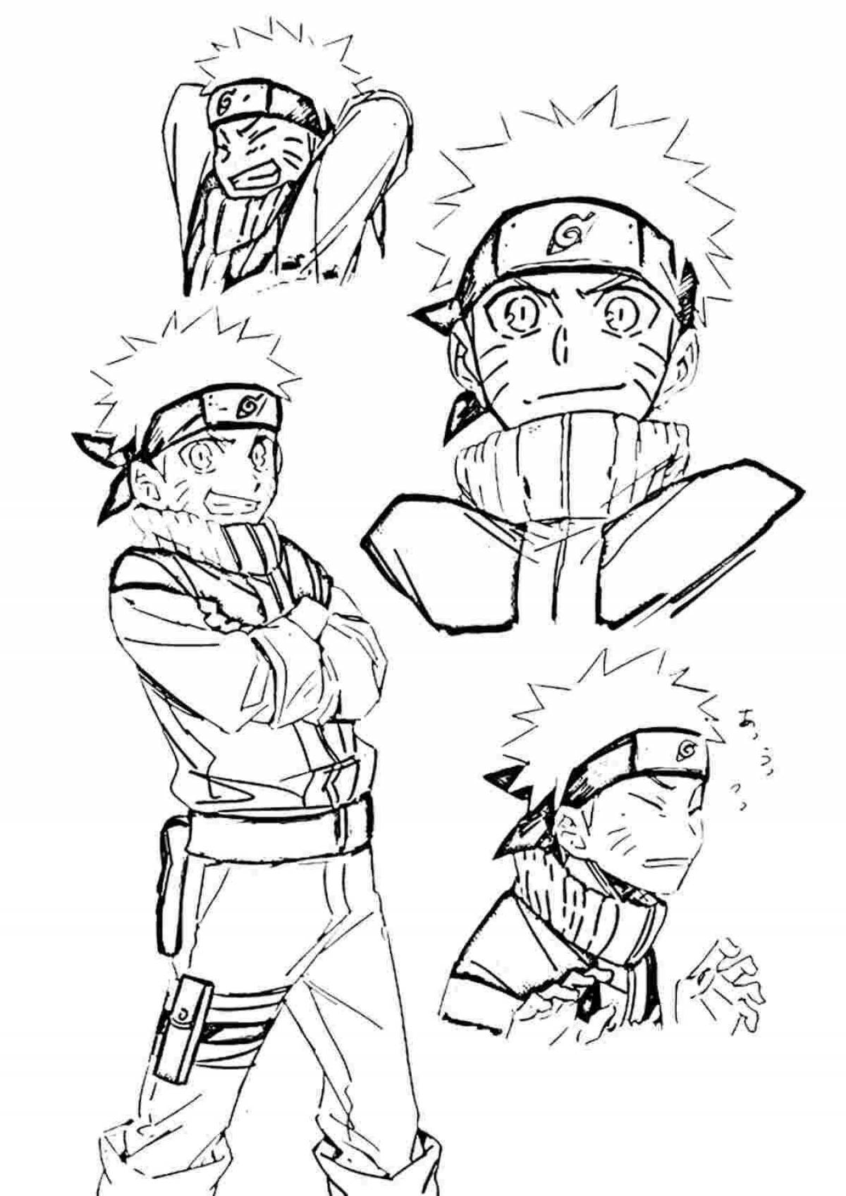 Раскраска милый кисаме