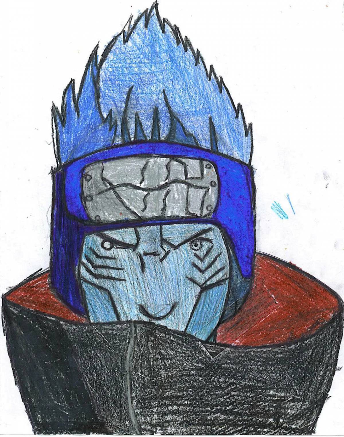 Раскраска безмятежный кисаме